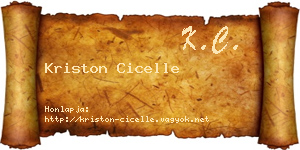 Kriston Cicelle névjegykártya